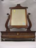 Empire Mahogany and Mahogany Veneer Dressing Mirror on Cabinet