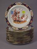 Set of Thirteen English Imari Palette Plates