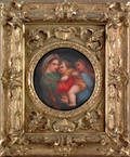Italian painted porcelain plaque late 19th c