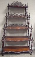 Victorian Walnut FiveTier Etagere