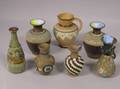 Doulton Lambeth Stoneware Stoneware Jug Two Vases a Pair of Silicon Ware Vases and Two Cabinet Vases