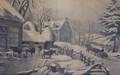 Framed Currier  Ives Print Winter Morning