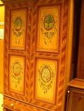 Continental Provincialstyle Polychrome Decorated TwoDoor Armoire