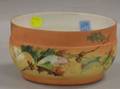 Crown Milano Enamel Oak Leaf Decorated Glass Bowl