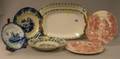 Pair of Limoges Porcelain Platters and Five Assorted Ceramic Plates