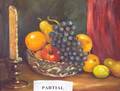 Lot of Two Framed Still Lifes with Fruit