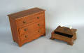 Miniature oak chest of drawers