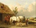 Edmund Bristow British 17871876 Changing Horses for the Haycart