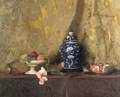 Thomas Russell Dunlay American b 1951 Still Life with Japanese Urn