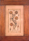 Southeastern Pennsylvania watercolor fraktur bookplate dated 1833