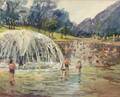 Gertrude Bourne American 18971962 Fountain Swimming
