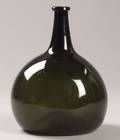 Green Blown Glass Bottle
