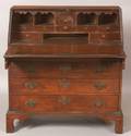 Chippendale Tiger Maple Slantlid Desk