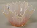 Opalescent Pink Glass Handkerchief Vase