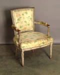 Painted French fauteuil