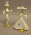 Pair of Venetian Art Glass Figures of a Man and Woman