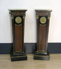Pair of French ormolu mounted pedestal