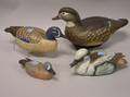 Four Carved and Painted Wooden Duck Decoys