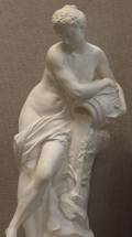 Large Classicalstyle Plaster Figure of a Girl with a Water Urn