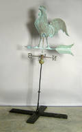 Copper rooster weathervane