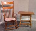 William  Mary Style Maple Splayed Leg Stand and an Armrocker