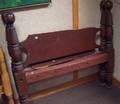 Red Painted Country Classical Turned Post Bed