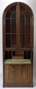 Beacon Hill Collection Regencystyle Glazed Mahogany Butlers Desk Bookcase