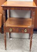 Classical Carved Mahogany and Mahogany Veneer OneDrawer Washstand