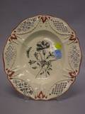 English 18th Century Reticulated Creamware Plate