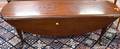 Queen Anne Style Oval Mahogany Dropleaf Coffee Table