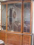 Georgianstyle Glazed Mahogany Breakfront Bookcase