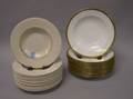 Two Sets of Lenox Gilt Decorated Porcelain Soup Bowls