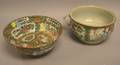 Chinese Export Porcelain Rose Medallion Bowl and Chamber Pot