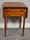 Federal Pine Dropleaf TwoDrawer Work Table