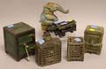 Four Cast Iron Still Banks a Lithographed Tin Elephant Bank and a TwoPiece Cast Iron Train