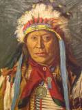 Oil Portrait of a Native American Man