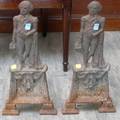 Pair of Centennial Cast Iron George Washington Figural Andirons