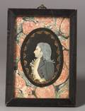 Attributed to Mary Way New London and New York 17691833 Dressed Miniature Portrait of a Gentleman