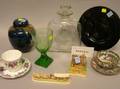 Group of Assorted Decorated Ceramic and Glass Table Items and Stemware
