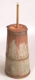 Painted Wooden Butter Churn