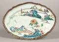 Chinese Export Polychrome Porcelain Shaped Platter