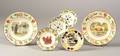 Six Small English Pottery Plates