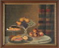 American 19th c oil on canvas still life of fruit