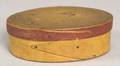 Small Painted Wooden Oval Covered Box