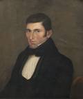 American School 19th Century Portrait of a BlueEyed Gentleman