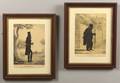 William Henry Brown American 18081883 EB  EC Kellogg lithographers Two Lithograph Silhouette Portraits Thomas Cooper