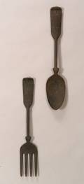 Monumental Fork and Spoon Cast Iron Trade Signs