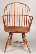 Painted Maple and Ash Sackback Windsor Chair