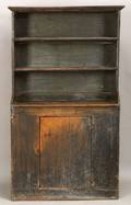 Blue Painted Pine Open Cupboard