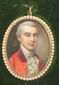 AngloAmerican School 18th Century Miniature Portrait of Elisha Newell